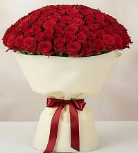 Букет 101 Красная роза Милано в Полярных Зорях