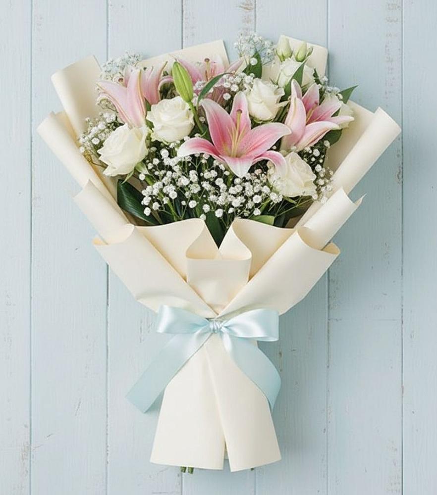 Букет цветов из: Лилии в Полярных Зорях