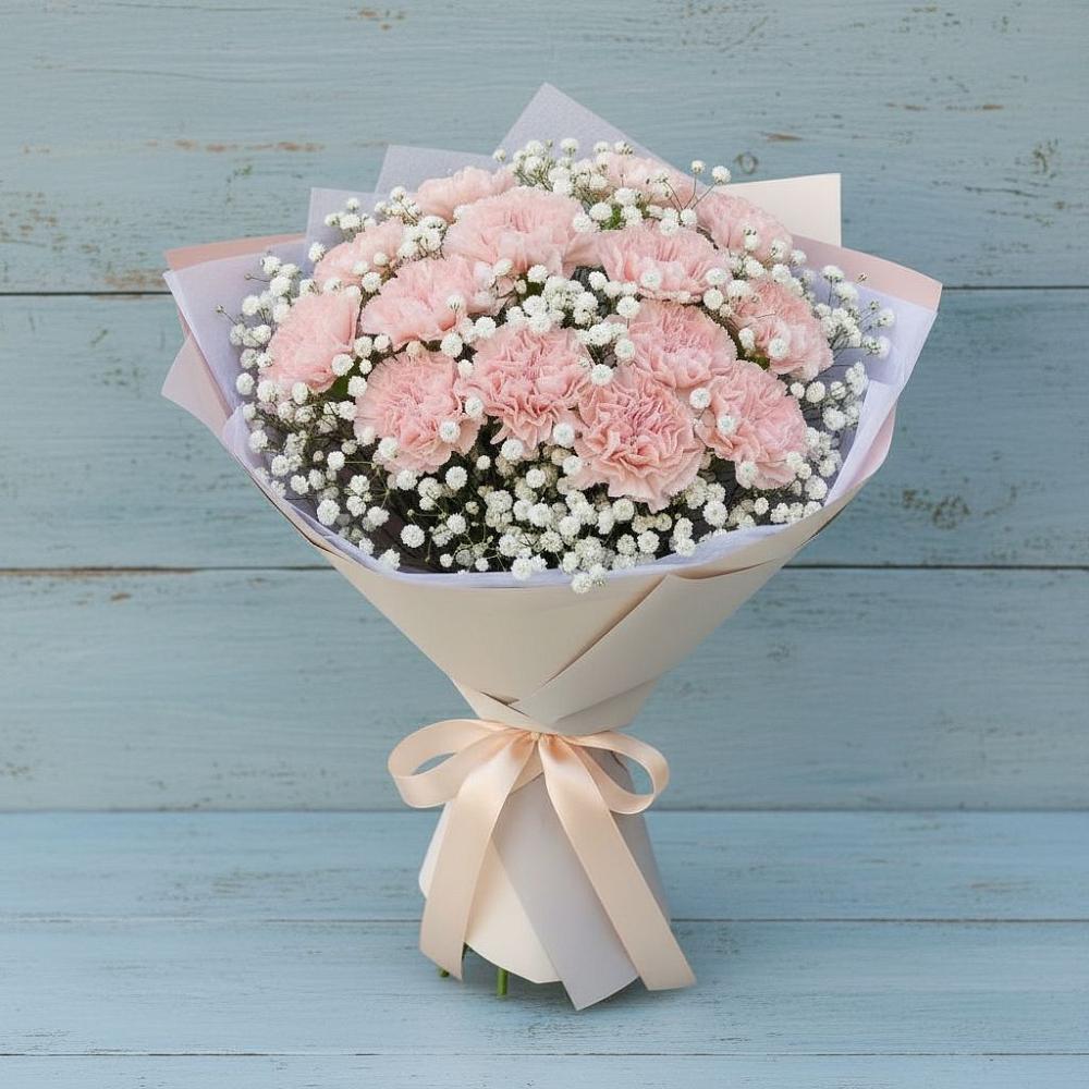 Букет цветов из: Гвоздики в Полярных Зорях