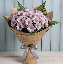 Букет цветов из:  Хризантемы в Полярных Зорях