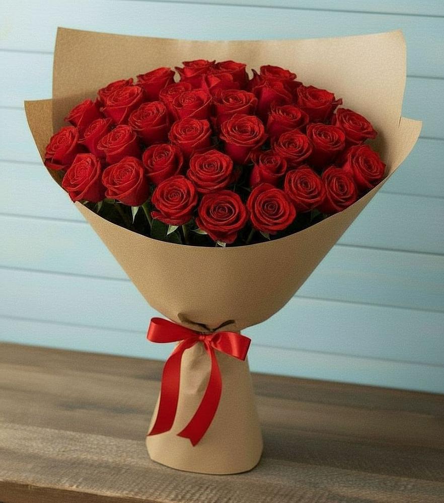 Букет Красные розы Милано в Полярных Зорях