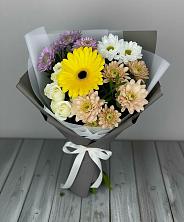 Букет цветов из:  Розы, Герберы и Хризантемы в Полярных Зорях