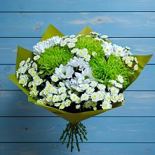 Букет цветов из:  Хризантемы в Полярных Зорях