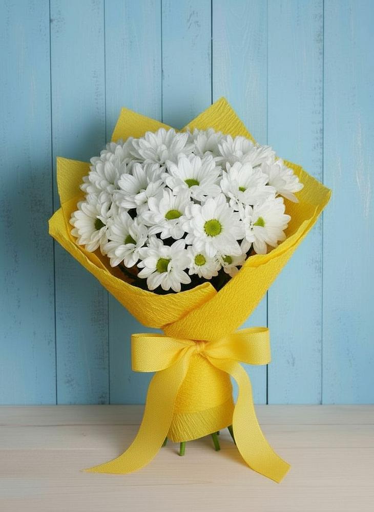 Букет цветов из: Хризантемы в Полярных Зорях