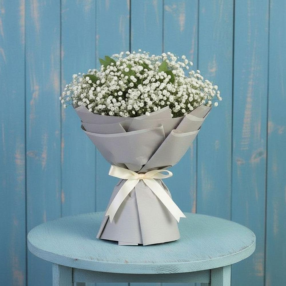 Букет цветов из: Гипсофила в Полярных Зорях