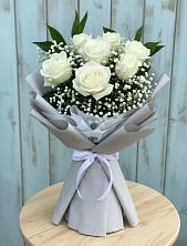 Букет цветов из:  Розы в Полярных Зорях