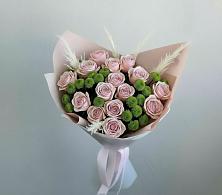 Букет цветов из:  Розы и Хризантемы #REPLACE_PRED# Полярных Зорях