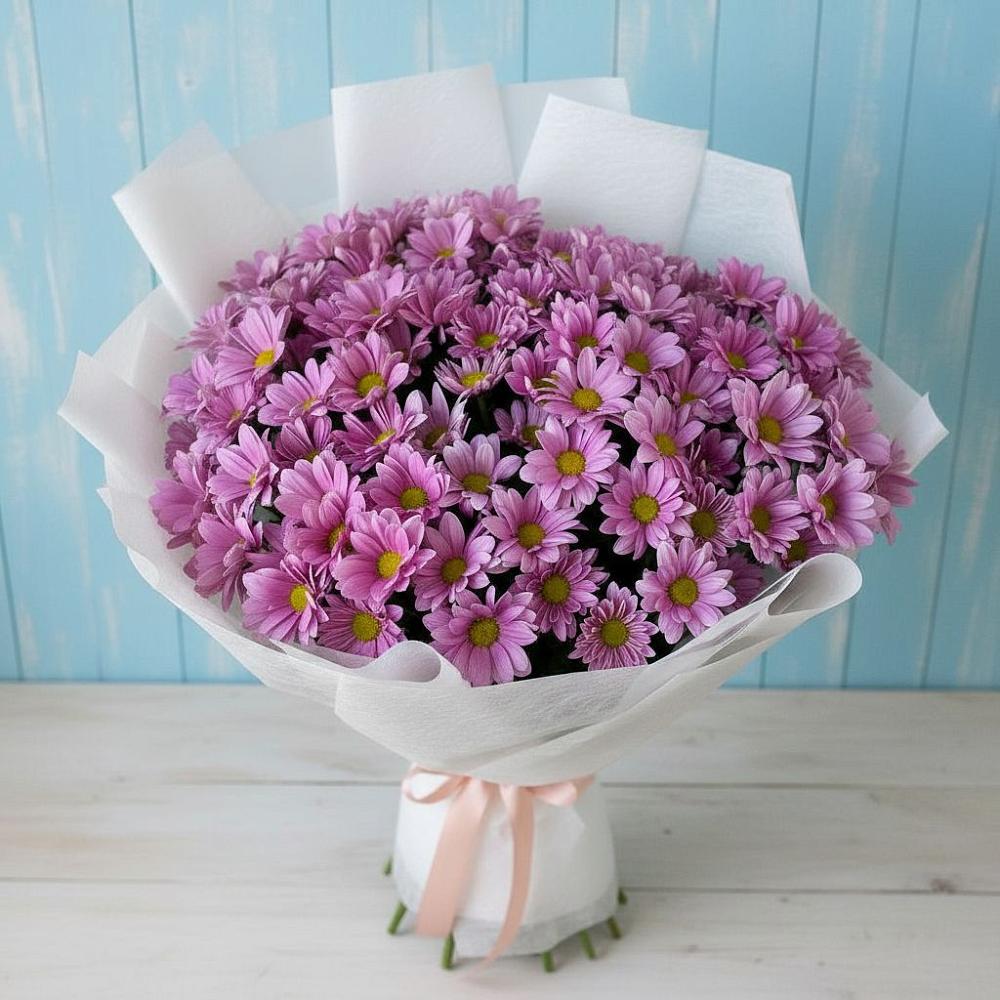 Букет цветов из: Хризантемы в Полярных Зорях