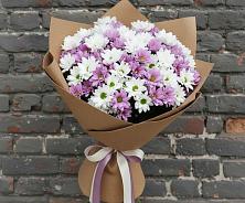 Букет цветов из:  Хризантемы в Полярных Зорях