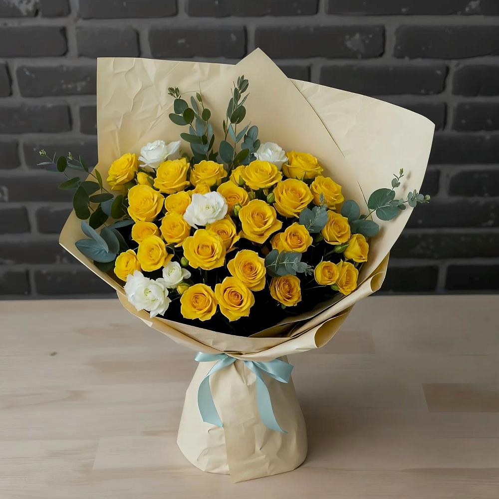 Букет цветов из: Розы в Полярных Зорях