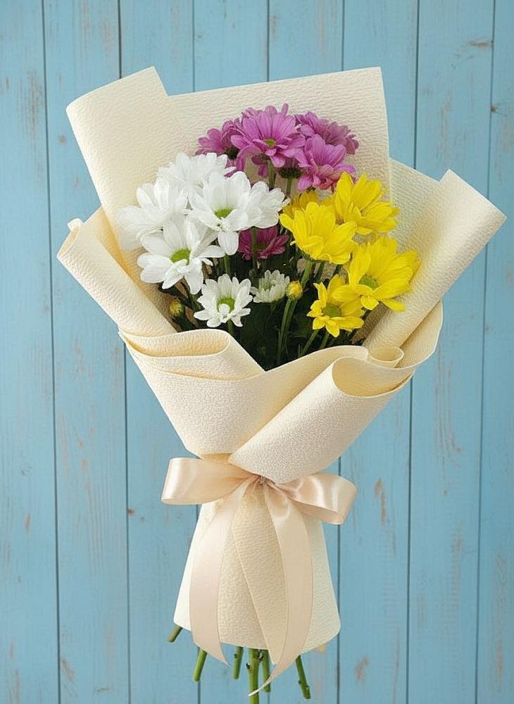 Букет цветов из: Хризантемы в Полярных Зорях