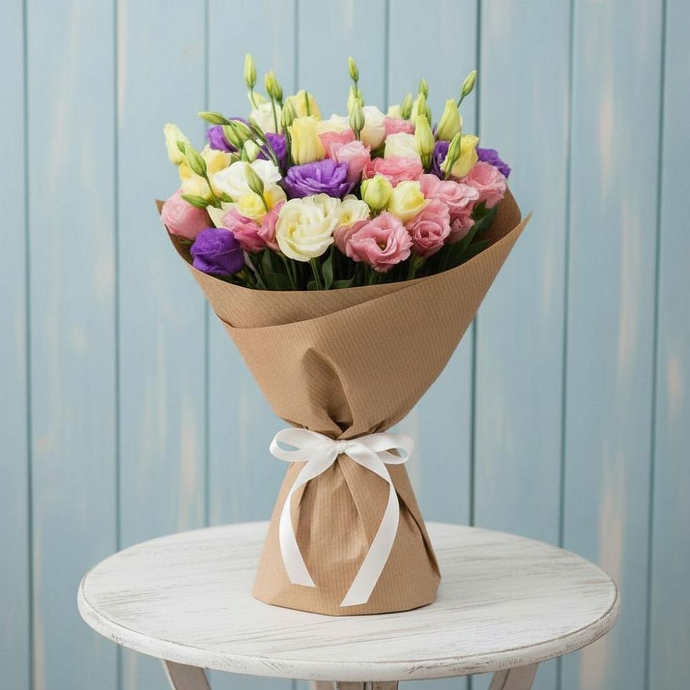 Букет цветов из: Лизиантусы в Полярных Зорях