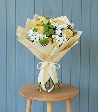 Букет цветов из:  Хризантемы и Розы #REPLACE_PRED# Полярных Зорях