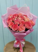 Букет 15 Розовых роз Равель в Полярных Зорях