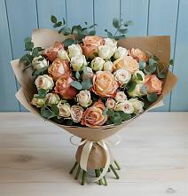 Букет цветов из:  Альстромерии и Розы #REPLACE_PRED# Полярных Зорях