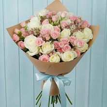 Букет цветов из:  Розы в Полярных Зорях