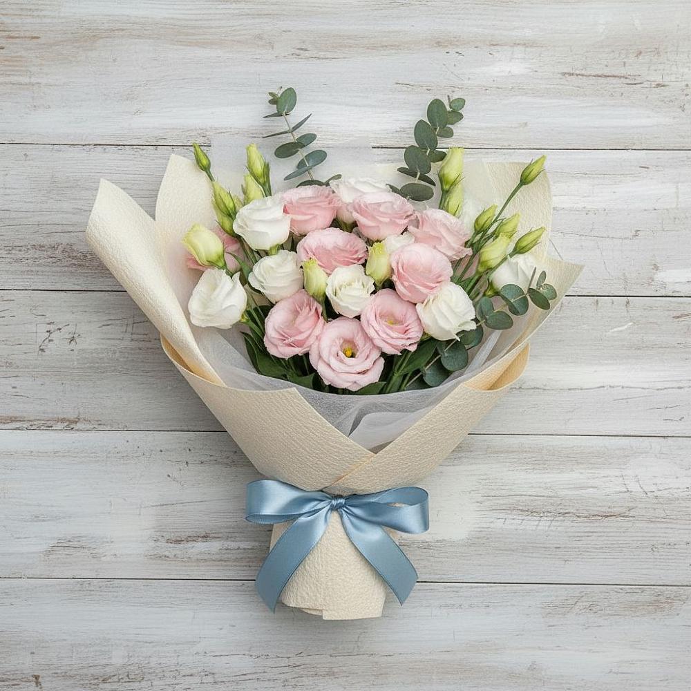 Букет цветов из: Лизиантусы в Полярных Зорях